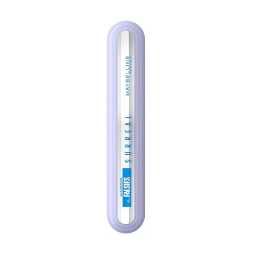 Maybelline The Falsies Surreal Extensions - Máscara de pestañas a prueba de agua, voluminizadora, alargamiento, maquillaje muy negro, 1 unidad