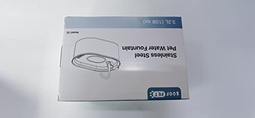 Fuente de Agua para Gatos SOOFPET Acero Inoxidable Automática con Bomba Silenciosa 3,2 l para Múltiples Mascotas