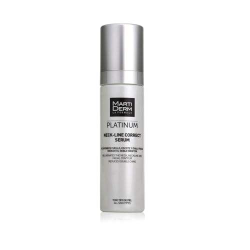 MartiDerm Neck Line Correct Sérum. Rejuvenece cuello, escote y ovalo facial. Proteoglicanos + Genisteína + Glaucina + Shiitake-lift. Reduce arrugas y el doble mentón. - 50 ml