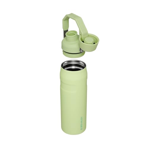 Botella Stanley IceFlow Aerolight 709 ml, con Tapa de Flujo Rápido, Aislamiento de Doble Pared, Mantiene Bebidas Frías, Termo Acero Inoxidable libre de BPA, Botella Stanley 24 oz, CITRON