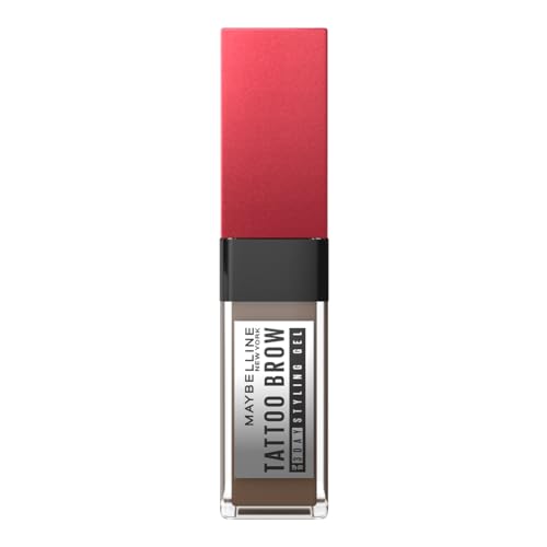 Maybelline Estilizador de cejas en gel de facil aplicación, Tattoo 3D tono Deep Brown, 21g