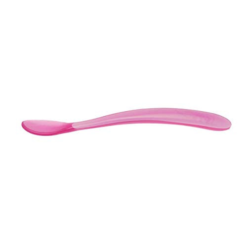 Chicco Set de 2 Cucharas de Silicón libre de BPA color Rosa 6m+ para Bebé