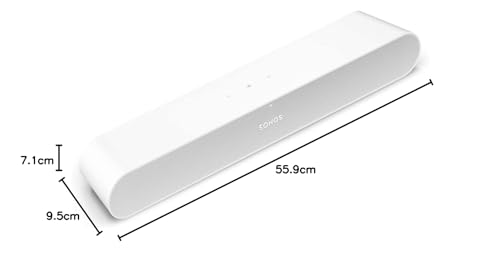 Barra de Sonido Sonos Ray Blanca Esencial para TV, Música y Videojuegos