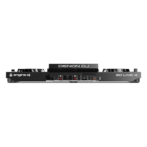 Denon DJ SC Live 4 Controlador DJ con separación de Stems en 4 Decks, Streaming por WiFi, Altavoces Integrados, Compatible con Serato DJ y Virtual DJ