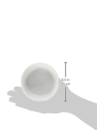 DII Bone Dry Lattice Ceramic Small Pet Bowl For Food & Water, 4.25" Dia x 2"H, With Non-Skid Silicone Rim for Dogs and Cats-Gray
