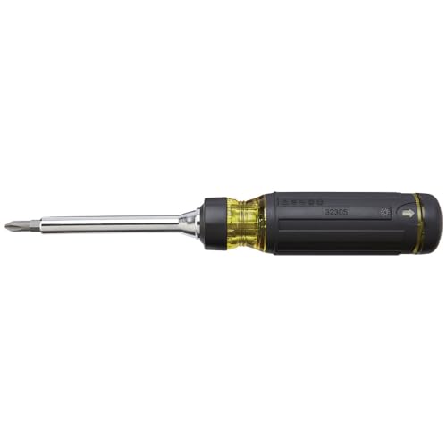 KLEIN TOOLS 32305 | Desarmador multipuntas| 15 en 1 con matraca | Destornillador ergonómico con puntas intercambiables y almacenamiento integrado | Ideal para todo tipo de tornillos