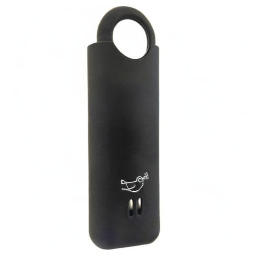 Alarma de Seguridad Personal She’s Birdie Negro Carbón con Sirena Fuerte y Luz Estroboscópica para Mujer