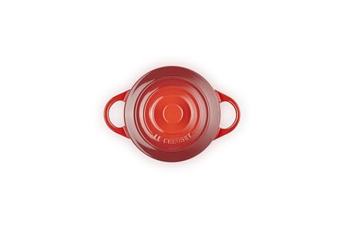 Le Creuset Juego de 4 mini cocottes con libro de cocina, 8 onzas cada una, cereza