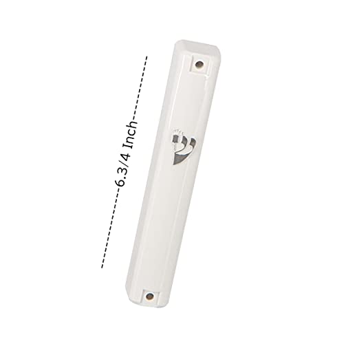 SUPER STAM MEZUZAH - Soporte para Caja (shidell) (plástico Plateado) con Forma Rectangular de 6.3/4 Pulgadas -17.5 x 2 x 2 c''m, Corcho de Goma Impermeable Lote de 5 (Blanco, 15 (para Rollo de 15 cm)