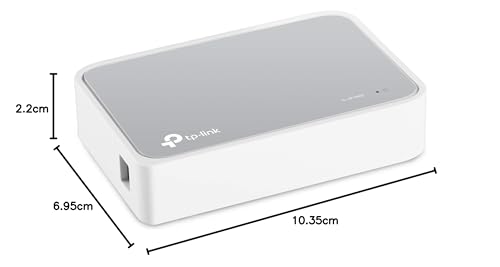 TP-Link TL-SF1005D Conmutador de sobremesa, 5 Puertos, 10/100 MBps, Fast Ethernet, 5 Port, Blanco