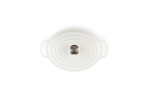 Le Creuset Signature de hierro fundido esmaltado Oval holandés francés horno, 2 3/4 Quart, blanco
