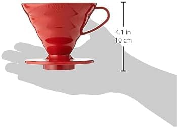 Hario V60 - Goteador de café de plástico, tamaño 02, rojo