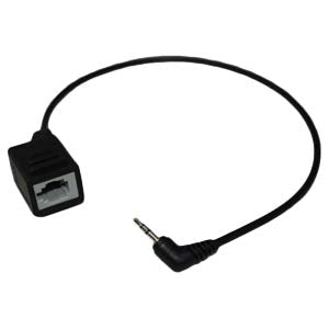 Adaptador RJ9/RJ22 a Conector 2,5 mm Headset Buddy negro con funcionalidad mejorada