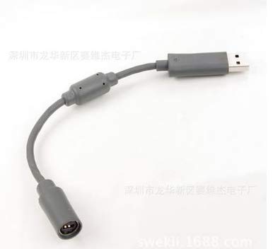 Mando Con Cable Usb de Repuesto Cable Adaptador de Conexión Breakaway para Xbox360(Gris)