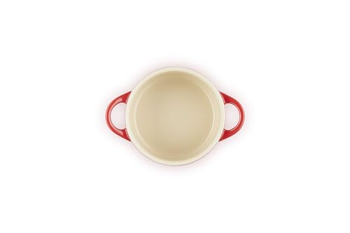Le Creuset Juego de 4 mini cocottes con libro de cocina, 8 onzas cada una, cereza