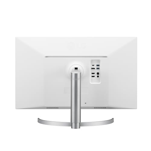 Monitor de Computadora LG Ultrafine 27 Pulgadas Blanco Plateado UHD 4K IPS con VESA DisplayHDR 400, AMD FreeSync y USB-C