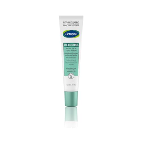 CETAPHIL Oil Control Serum Facial 30ml con Ácido Salicílico Niacinamida Zinc y Prebióticos Fórmula con Triple Acción Trata Previe y Reduce Imperfecciones Recomendado por Dermatólogos
