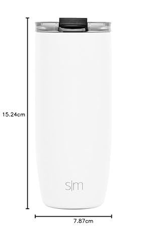 Taza de Café Simple Modern Winter White Aislada de Acero Inoxidable 590ml para Viajes