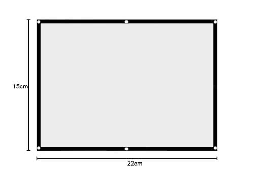 Zopsc Pantalla de portátil Pantalla de proyección de Cortina de de 60-100 Pulgadas portátil Plegable sin Pliegue en 4: 3, para películas(100 Pulgadas)