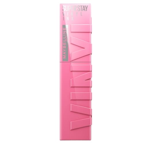 Maybelline Labial líquido brillante de larga duración, Superstay Vinyl Ink tono Upbeat 155, 4.2ml