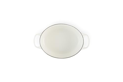 Le Creuset Signature de hierro fundido esmaltado Oval holandés francés horno, 2 3/4 Quart, blanco