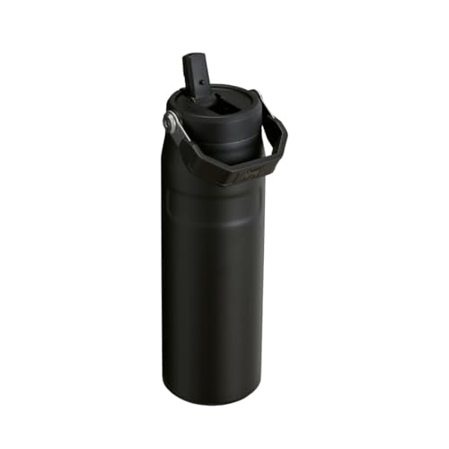 Botella Stanley IceFlow Aerolight 709 ml, con Tapa de Flujo Rápido, Aislamiento de Doble Pared, Mantiene Bebidas Frías, Termo Acero Inoxidable libre de BPA, Botella Stanley 24 oz BLACK