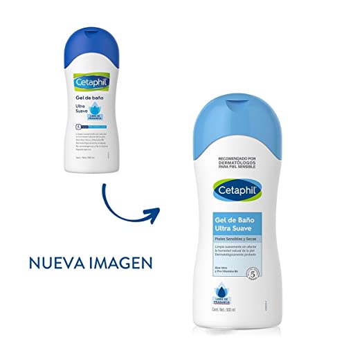 Cetaphil Gel de Baño Corporal 1 pz 500 ml Limpia Suavemente sin Afectar la Humedad Natural de la Piel Recomendada por Dermatólogos para Piel Sensible