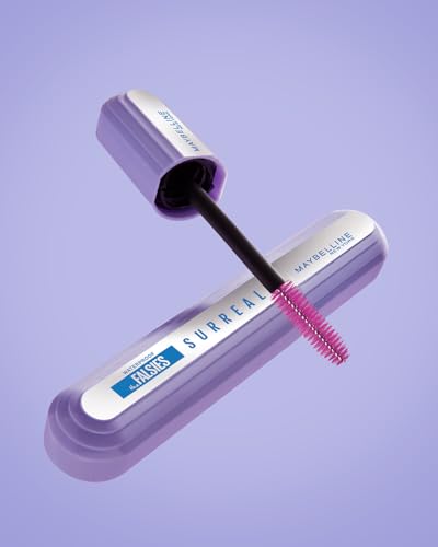 Maybelline The Falsies Surreal Extensions - Máscara de pestañas a prueba de agua, voluminizadora, alargamiento, maquillaje muy negro, 1 unidad