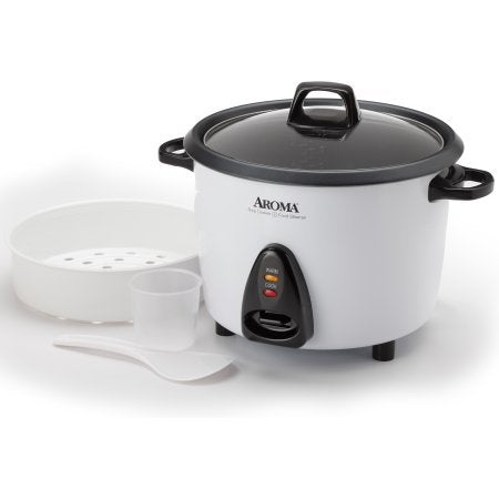 Aroma Housewares ARC-360-NGP 20 tazas estilo olla arrocera y vaporizador de alimentos, color blanco