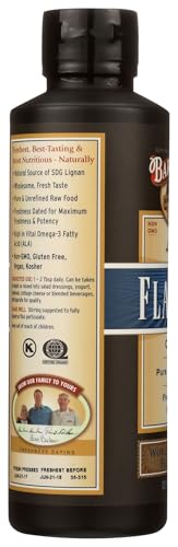 Barleans, Flax Oil High Lignan Organic, 12 Fl Oz