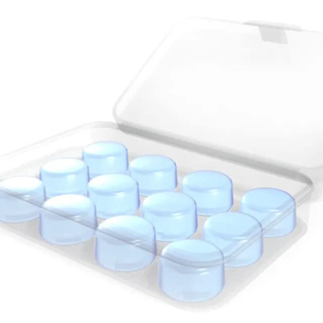 Tapones para los Oídos Silicona Blanco Reducción de Ruido Alta Calidad 32 dB Impermeables con Estuche