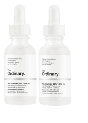The Ordinary Niacinamida 10% + Zinc 1% 30ml, Paquete de 2