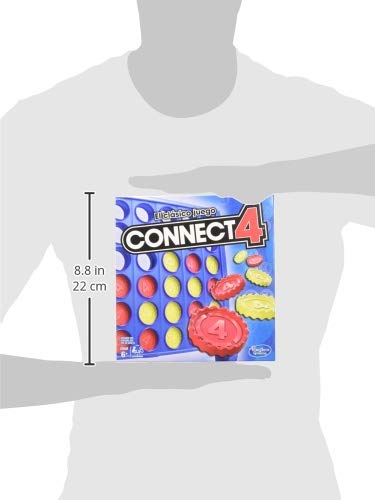 Hasbro Gaming, Connect 4 Clásico, Juego de Mesa, Incluye 1 Tablero,1 Rejilla y 42 Fichas e Instrucciones para Niños y Niñas de 6+ Años para 2 Jugadores