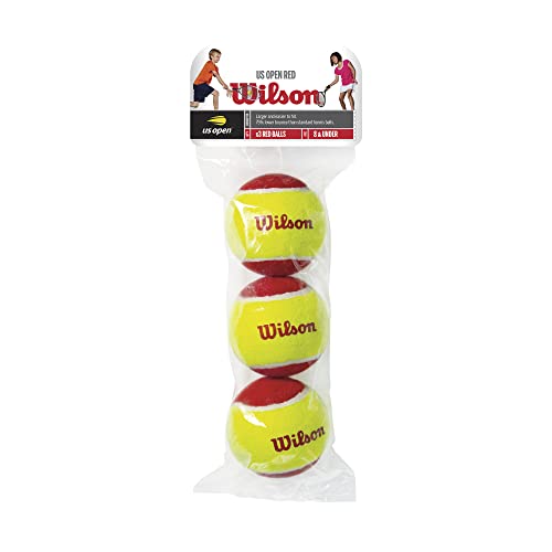 Pelotas de Tenis Wilson Rojo Abierto de EE. UU. Lata Individual para Juveniles