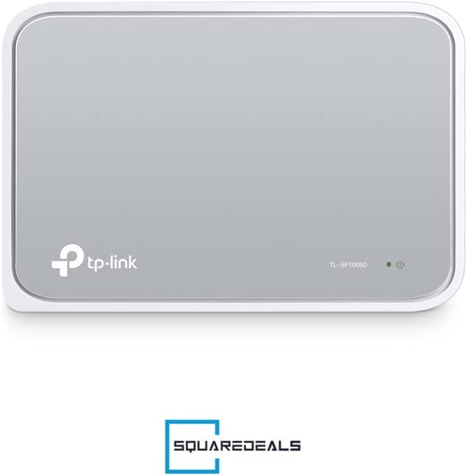 TP-Link TL-SF1005D Conmutador de sobremesa, 5 Puertos, 10/100 MBps, Fast Ethernet, 5 Port, Blanco