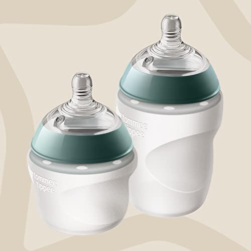 Biberones Tommee Tippee Azul Claro Anticólico de Silicona para Bebés 0+ Meses