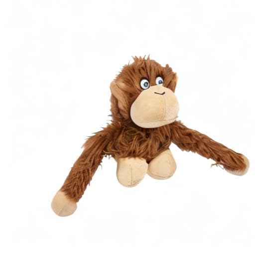 Best Pet Supplies O-Hug-Atan - Juguete Interactivo de Peluche chirriante para Cachorros o Perros de Raza pequeña y Mediana - O-Hug-Atan (café)