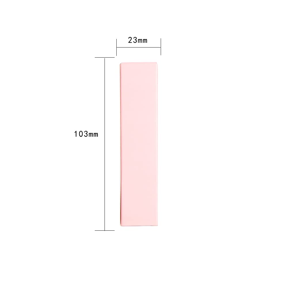 50 paquetes de 23x23x103mm papel lápiz labial caja de lápiz labial lápiz labial tubo caja embalaje cosmético regalo embalaje (rosa)