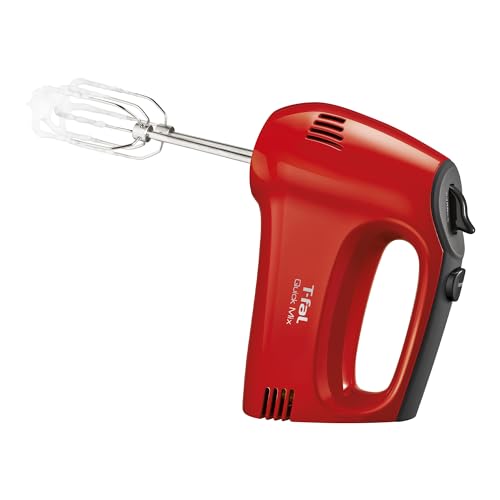 Batidora de Mano T-fal, Quick Mix 5 Velocidades, roja, modelo HT3105-ROJA