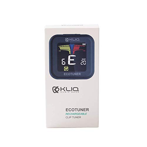 KLIQ EcoTuner - Sintonizador de clip recargable por USB para todos los instrumentos (con cable de carga incluido)