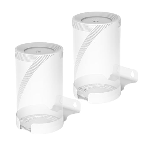 Bangcheer - Soporte de pared para TP-Link Deco BE75/BE85/BE95/BE17000/BE22000/BE33000 WiFi 7, soporte de aleación de aluminio para colgar en la pared (blanco, paquete de 2 unidades, blanco)