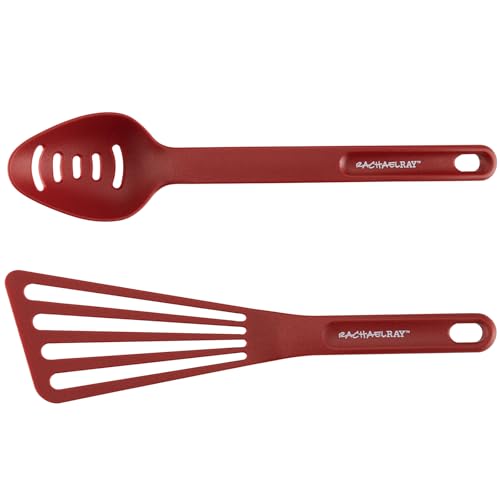 Batería de Cocina Rachael Ray Rojo Pálido Porcelana Dura Antiadhesiva 12 Piezas