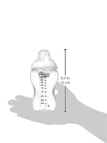Biberón Tommee Tippee Closer to Nature Transparente con Tetina de Corte en Y