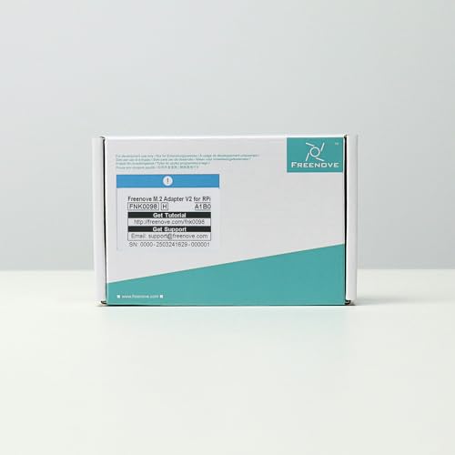Freenove M.2 NVMe - Adaptador V2 para Raspberry Pi 5 (sin SSD), M.2 HAT Add-on Board (unidad de estado sólido) tamaño 2230 2242 2260 2280, PCIe 2.0/3.0, velocidad máxima 1231 MB/s