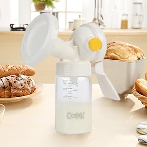 COMI - Botella de vidrio de cuello ancho, colección de leche materna, 4 paquetes, 6 onzas con disco de sellado de anillo de tornillo; disco de sellado remarcable. última intervensión de BPA, se adapta