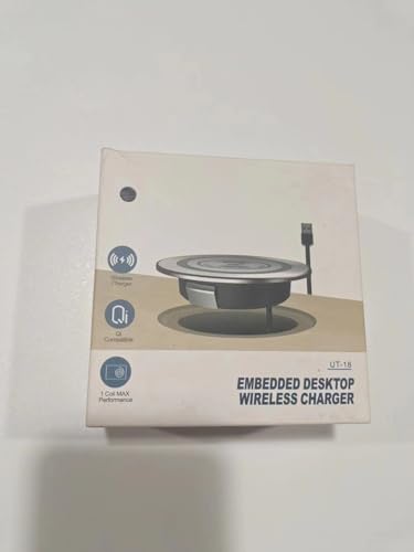 JE Make IT Simple Cargador inalámbrico de computadora, Ojales de computadora, Almohadilla de Carga inalámbrica para iPhone, Samsung, Airpods y Todos los teléfonos con Carga inalámbrica (Negro)