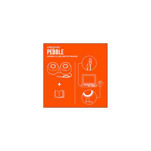 Creative Pebble 2.0 Altavoces de computadora alimentados por USB con Controladores de Campo lejano y radiadores pasivos para PC y portátiles (Blanco)