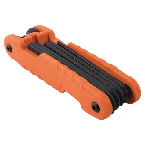 Klein Tools 70550 Juego de llaves hexagonales 11 tamaños SAE, herramienta de llave Allen plegable resistente con llaves hexagonales extralargas