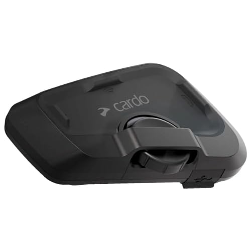 Cardo Systems FREECOM - 2 Cascos de Motocicleta con Sistema de comunicación Bluetooth de 2 vías, conectividad Bluetooth Universal, Impermeable, Altavoces de 40 mm, Paquete Doble