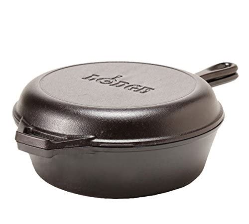 Lodge LCC3 Pre-Seasoned Cast-Iron Combo Cooker, 3-Quart